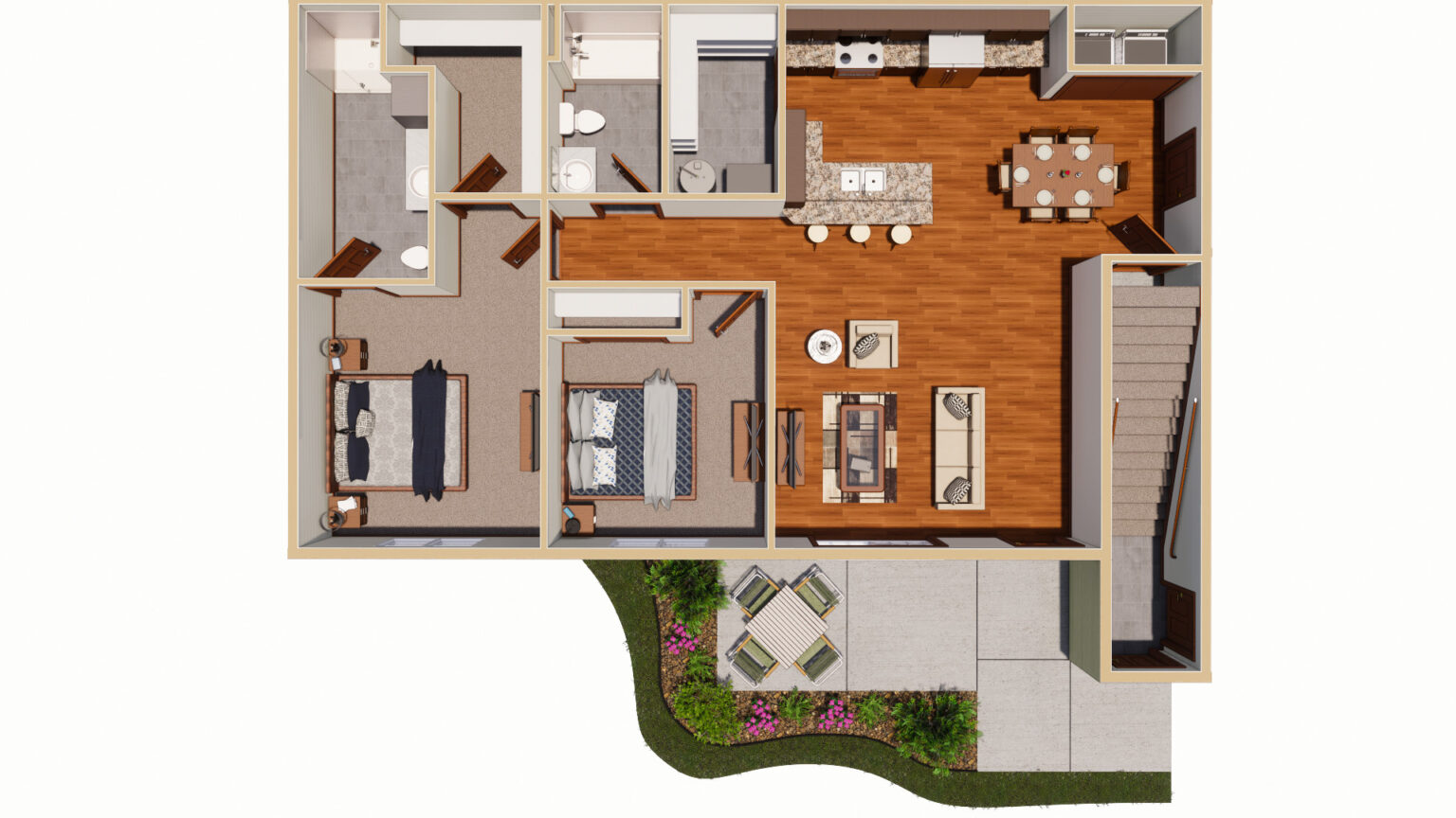 Home Rivers Edge Apartments   07 07 2020 Elks Apartments 1st Floor Rendering 1536x864 