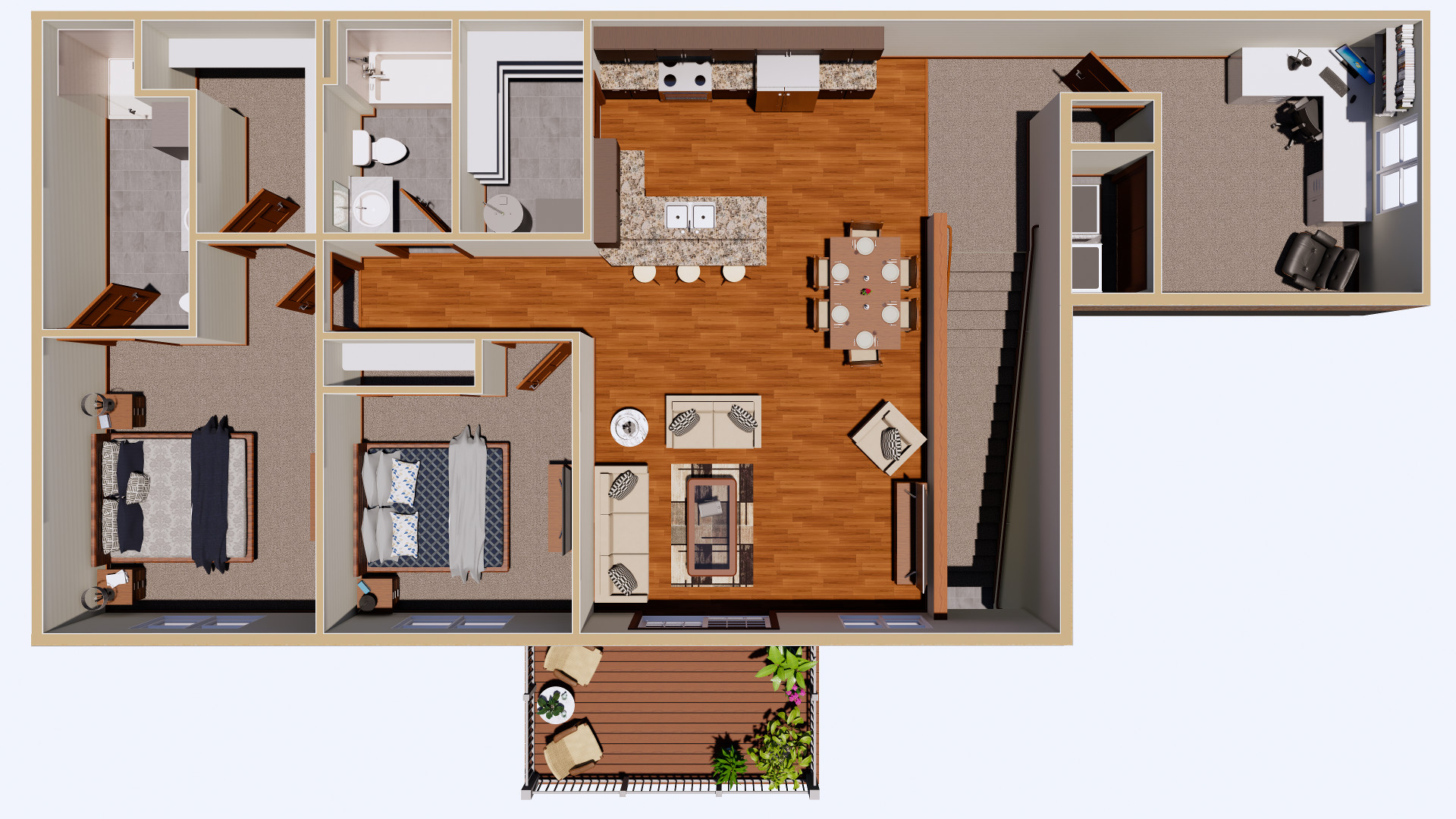 09-25-2020 Elk's Apartments 2nd Floor Rendering 2